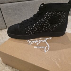 Christian Louboutin Black Patterned Sneakers